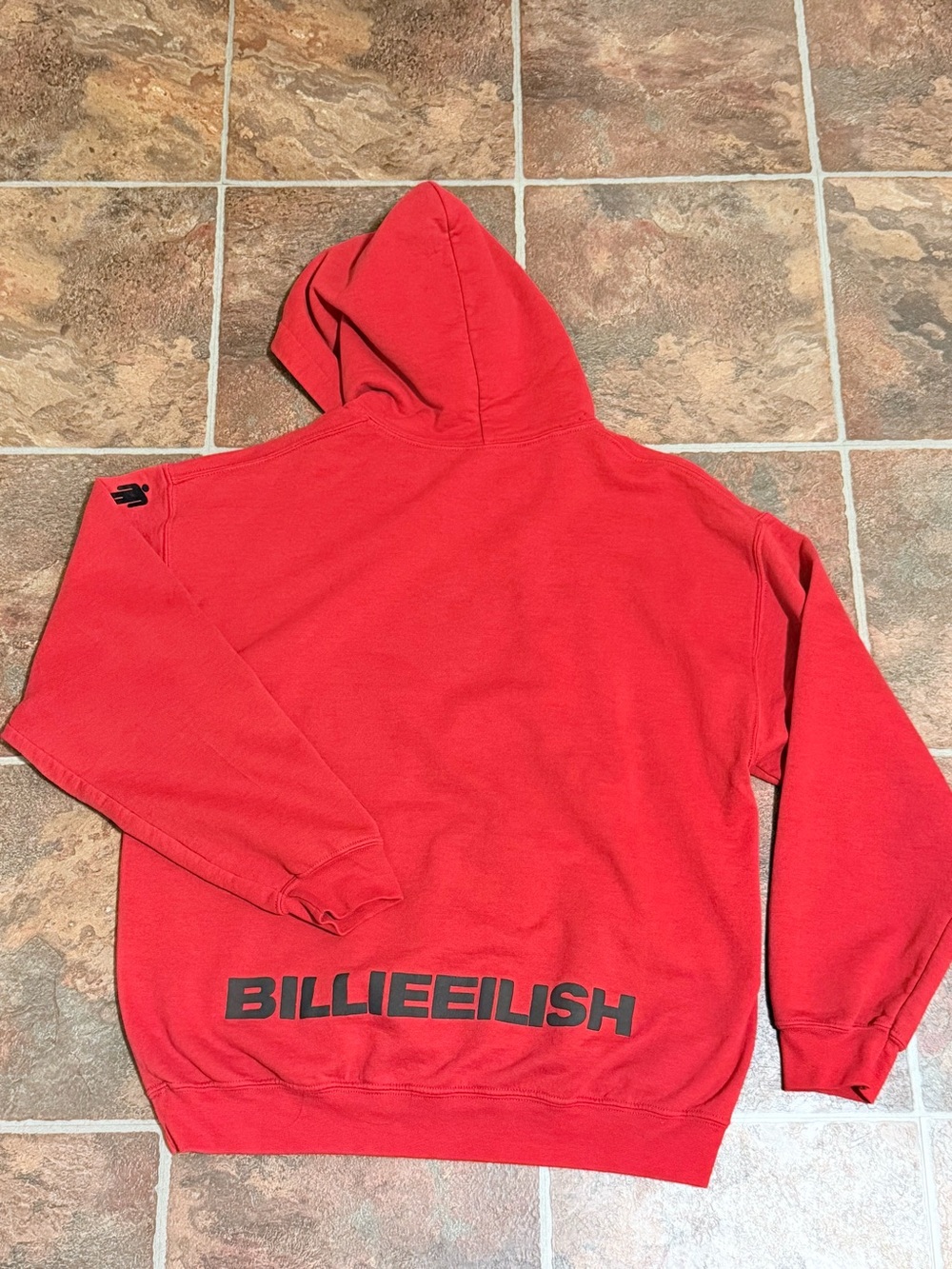 Billie Eilish Unisex Red Blohsh Hoodie - Picture 6 of 7